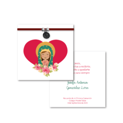 Santitos Cuadrados Virgen de Guadalupe Corazón Rojo en internet