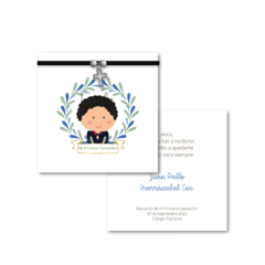 Santitos Cuadrados Comunion Niño Corona - comprar online