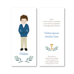 Marcadores Ilustrados Comunión Niño en internet