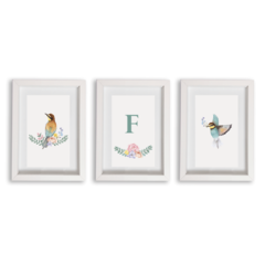 Cuadros Serie Pájaros con Flores - comprar online