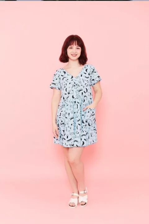 Vestido Melody Celeste DISCONTINUO (S) - comprar online