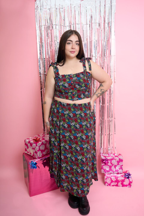 Falda Primavera florcitas - comprar online