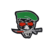 Bordado Caveira com Faca Black