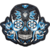 Bordado Caveira Mexicana Flower Azul