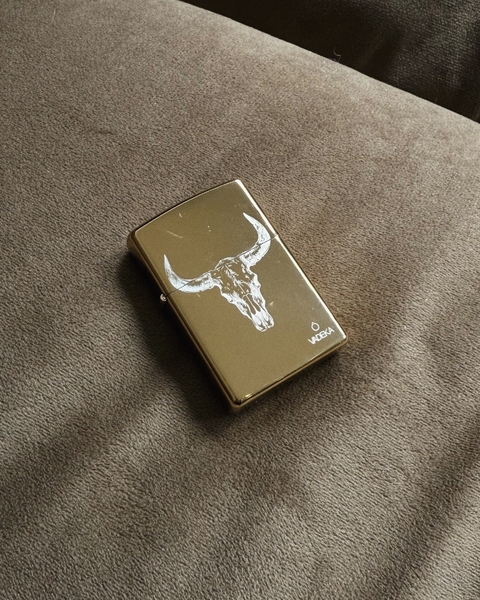 ENCENDEDOR OLD SKULL FLAME MIRROR GOLD - comprar online