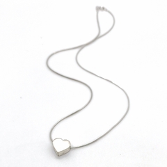 Collar Corazón > Cadena De Plata