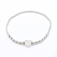 Pulsera Pecas c/Corazón Plata > Plata #2 + Plata #3