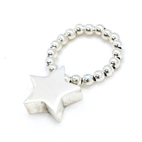 Anillo De Plata #3 + Estrella Plata Grande