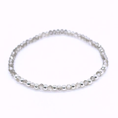 Pulsera Pecas > Cristal #3 Grisón + Plata #3