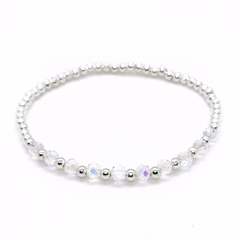 Pulsera Pecas > Plata #3 + Cristal #4 Boreal
