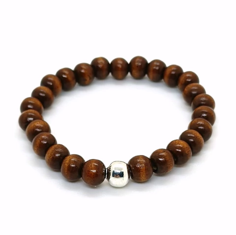 Pulsera Madera y Plata #8