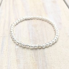 Tobillera Con Cuentas De Plata #4