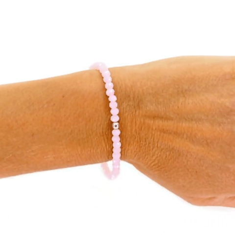 Pulsera Cristal #4 Rosa Pastel | AMALO - comprar online