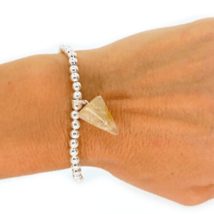 Pulsera De Plata #4 C/ Dije Citrino - comprar online