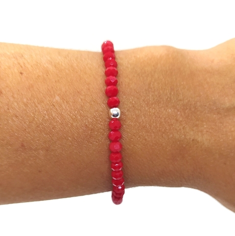 Pulsera Cristal #4 Rojo - Contra La Envidia | AMALO - comprar online