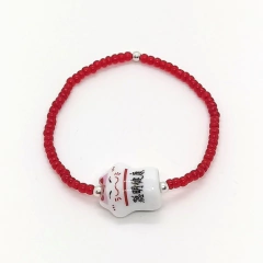 Pulsera Koun Rosa + Mostacilla Checa Roja (Ed. Limitada)