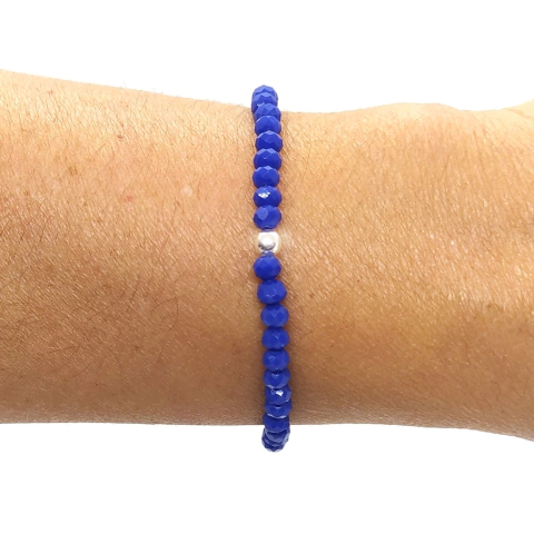 Pulsera Cristal #4 Azul Marino | AMALO - comprar online