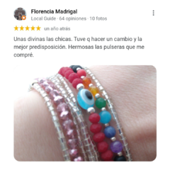 Pulsera Estella > Mostacilla Checa Roja + Estrella Negra - AMALO