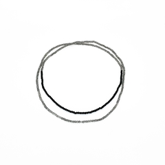 Collar Duo > Cristal #2 Negro/Visón - comprar online