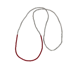 Collar Duo > Cristal #2 Rojo/Visón