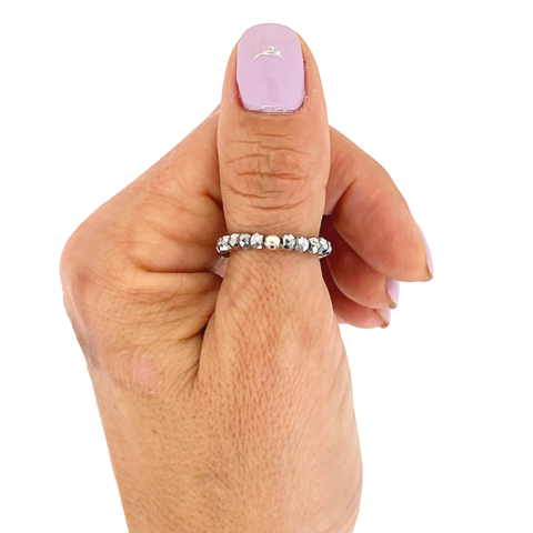 Anillo De Cristal #2 Plateado Oscuro | AMALO - comprar online