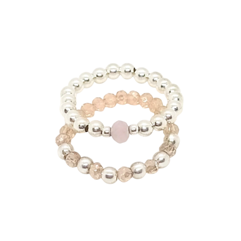 Anillos Mix Artis: Elegancia en Plata y Cristal | AMALO - comprar online