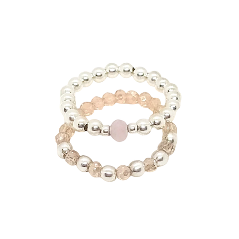 Anillos Mix Artis: Elegancia en Plata y Cristal | AMALO - comprar online