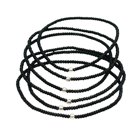 Mix Axter: 6 Pulseras elastizadas Mostacillas y plata 925 - comprar online