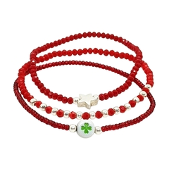 Mix Farah: 3 Pulseras elastizadas plata 925 - comprar online