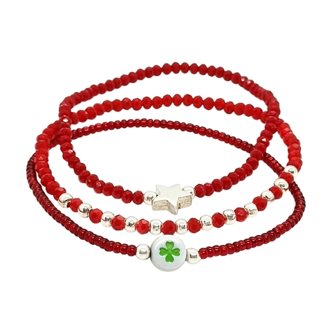 Mix Farah: 3 Pulseras elastizadas plata 925 - comprar online