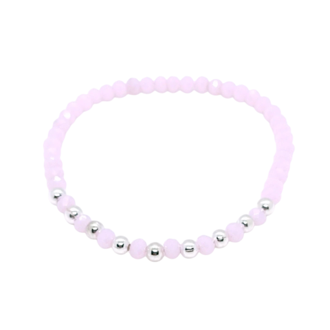 Pulsera Pecas > Cristal #4 Rosa Pálido + Plata #4 | AMALO - comprar online