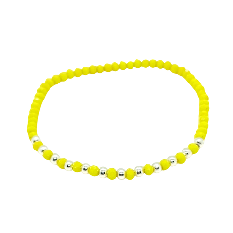 Pulsera Pecas > Cristal #3 Amarillo + Plata #3 | AMALO - comprar online