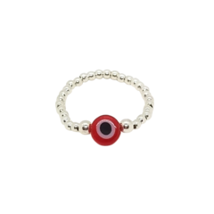 Anillo De Plata #2 + Ojo Turco Rojo en internet