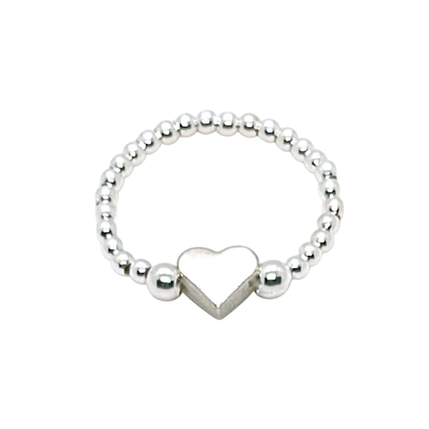 Anillo De Plata #2 + Corazón Plata | AMALO - comprar online