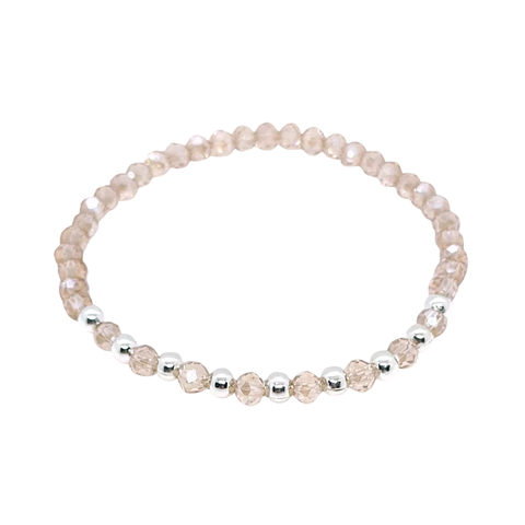 Pulsera Pecas > Cristal #4 Champagne + Plata #4 | AMALO - comprar online
