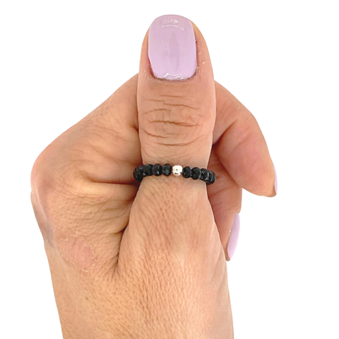 Anillo De Cristal #2 Negro | AMALO - comprar online