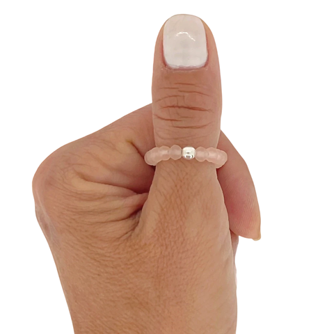 Anillo de Cristal #4 Rosa Salmón Opaco | AMALO - comprar online