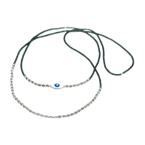 Mix Merida > Collares Elastizados Pecas Duo y Ojo Turco Celeste Nacar - comprar online