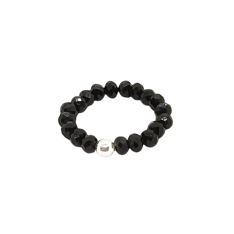 Anillo De Cristal #4 Negro | AMALO - comprar online