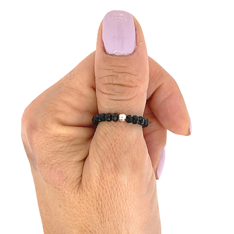 Anillo De Cristal #2 Negro | AMALO - comprar online