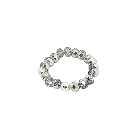 Anillo De Cristal #4 Plateado | AMALO - comprar online
