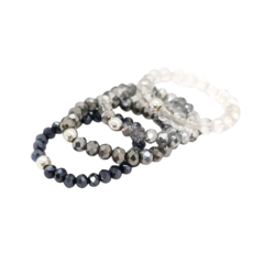 Mix de Anillos Elastizados - 4 Piezas Cristal | AMALO - comprar online