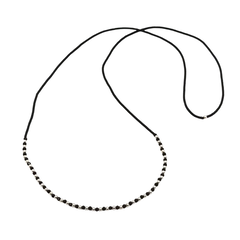 Collar Pecas Duo: Mostacilla Checa Negra y Cristal con Plata en internet