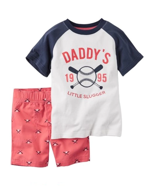 Talle: 3 Meses - Carter's - Algodón - Set de 2 Piezas Baseball