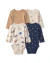 Talle: 24 Meses - Carter's - Algodón - Set de 4 Bodys Manga Larga - Blue Fotball -
