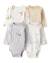 Talle: 12, 18 y 24 Meses - Carter's - Algodón - Set de 4 Bodys Manga Larga - Gris Elefante