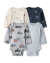 Talle: 3 y 12 Meses - Carter's - Algodón - Set de 4 Bodys Manga Larga