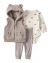 Talle: 18 y 24 Meses - Carter's - Algodón / Body de Algodon - Set de 3 Piezas Chaleco Sherpa Polar -