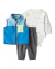 Talle: 3 y 6 Meses - Carter's - Algodón / Body de Algodon - Set de 3 Piezas Chaleco Microflecee Polar -