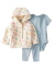 Talle: 9, 12, 18 y 24 Meses - Carter's - Algodón Entallado - Set de 3 Piezas -